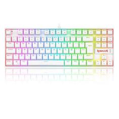 Imagem de Teclado Gamer Redragon Kumara Lunar White RGB Switch Vermelho K552W-RGB