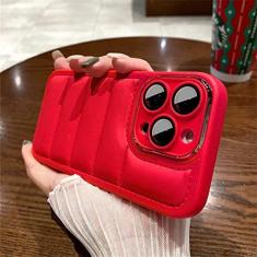 Imagem de Estojo de jaqueta de dissipação de calor respirável da moda para iPhone 14 11 12 13 Pro Max Plus Protetor de lente completo Capa de silicone macio, vermelho, para iPhone 13 Pro