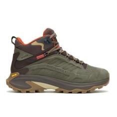 Imagem de Merrell Moab Speed 2 Tênis masculino de couro impermeável para caminhada, Oliva, 47