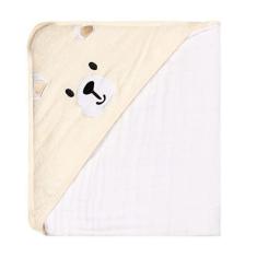 Imagem de Papi Textil Toalha De Banho Urso Soft Bordados Karinho C/Capuz De Canto 80Cm X 80Cm Contem 01 Un
