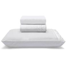 Imagem de Jogo Cama Lençol Solteiro Buettner Renda Elvis Branco