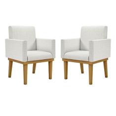 Imagem de Kit 02 Cadeiras Escritório Reforçadas Recepção Luxo Bege