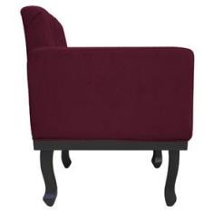 Imagem de kit 02 Poltronas Classic Pés Luís XV Suede Bordô - ADJ Decor