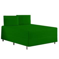 Imagem de Jogo De Lençol Casal King Malha 100% Algodão 03 Peças Para Cama Box -