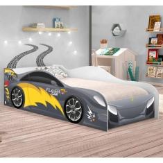 Imagem de Mini Cama Run Car Cinza Com Colchão