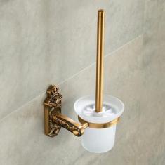 Imagem de Conjunto de hardware do banheiro fixado na parede toalheiro escova de toalete rack secador de cabelo saboneteira chuveiro canto rack acessórios, escova de toalete