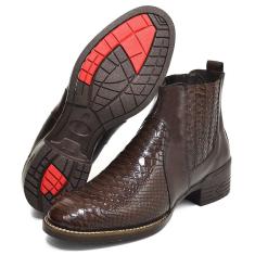 Imagem de Bota Texana Country Masculina Escamada Cafe