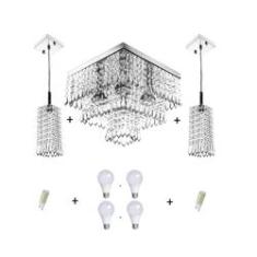 Imagem de Kit 2 Pendentes Clearcrillic + Sweetcrillic c/ Lâmpadas 6000