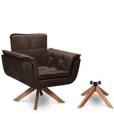 Imagem de Poltrona Argus Base Palito Giratória 01 Lugar Bisart 