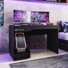 Imagem de Mesa Gamer e Escritório XT Racer Line Politorno Preto/Branco