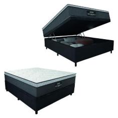 Imagem de Cama Box Baú Casal Colchão Gazin Maximus Molas Ensacadas 138X188x65cm