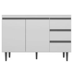 Imagem de Balcão Gabinete de Pia sem Tampo 120cm 2 Portas 3 Gavetas Andréia - AJL Móveis