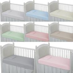 Imagem de Lençol Americano Berço De Bebê 200 Fios 100% Algodão Com Elástico 01 P