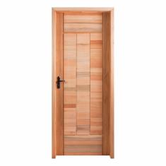 Imagem de Kit Porta Pronta Maciça 214x87cm Eucalipto Direita Pm97 Cruzeiro Portas Nude