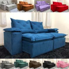 Imagem de Sofá Athenas Retrátil Reclinável 2,30m Conforto para Maratonar