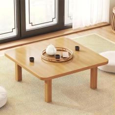 Imagem de Mesa dobrável de bambu, mesa quadrada de bambu estilo japonês, mesa baixa, mesa de computador, mesa de chá, mesa de café, mesa de altar, mesa de jantar baixa