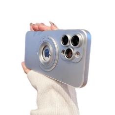 Imagem de Suporte dobrável com suporte magnético fosco para iPhone 15 14 Pro Max 13 12 11 14 15 Pro Max Plus Capa protetora de câmera, prata, para iPhone 15 ProMax