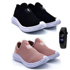 Imagem de Kit 2 Tênis Corrida Esportivo Ultraleve + Relógio Feminino-Feminino