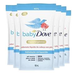 Imagem de Kit Sabonete Líquido Baby Dove Hidratação Enriquecida Refil 180ml - 6 Unidades