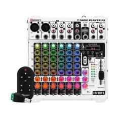 Imagem de Mesa de Som Bluetooth Com Led RGB T 0602 Player FX 12v 6 Canais Multic