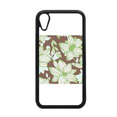 Imagem de Capa verde marrom flor tinta para iPhone XR para proteção de telefone Apple