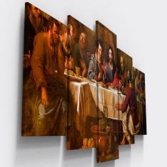 Imagem de Quadro Decorativo Santa Ceia Jesus Cristo Discipulo Religiao
