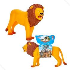 Imagem de Boneco Leão Bicho Safari Brinquedo Colecionável - Adijomar Brinquedos