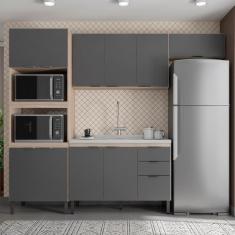Imagem de Cozinha Modulada 4 Peças Ftm004 Avena Grafito