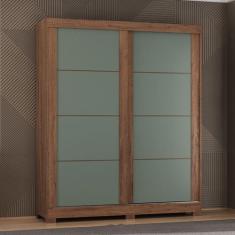 Imagem de Guarda-Roupa Solteiro Montana 2 Portas 2 Gavetas Freijo Rustico/Preto/