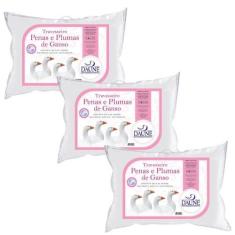 Imagem de Kit 3 Travesseiros 95% Penas e 5% Plumas - Macio - Daune