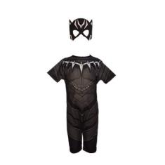 Imagem de Fantasia Roupa Infantil Pantera Negra Com Máscara - Bililika, Preto, G
