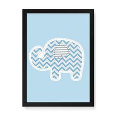 Imagem de Arte Maníacos Quadro Decorativo Elefantinho  - 23x16,25cm (Moldura em laca )