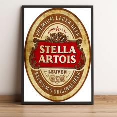 Imagem de Quadro decorativo A4 Rotulo Cerveja Stella Artois