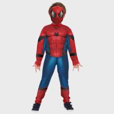 Imagem de Fantasia Homem Aranha Infantil Luxo com Músculos e Máscara