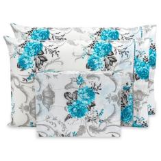 Imagem de Lençol Queen 40cm 3 Pçs C/ Ponto Palito Percal Estampado 180 Fios - Be