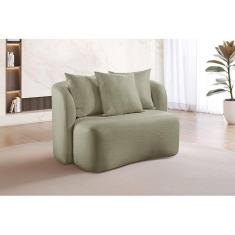Imagem de Sofá Curvo Orgânico Orion Elegância e Contemporaneidade Verde