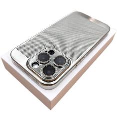 Imagem de Capa de telefone com dissipação de calor respirável revestida para iPhone 15 14 13 12 11 Pro Max 7 8 Plus XR XSMax Capa galvanizada fina e dura, prata, para iPhone XSMax