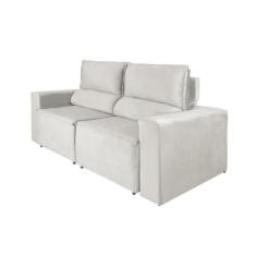 Imagem de Sofá Retrátil e Reclinável Vilma 1,50 m Casavezi Decor Suede Veludo Be