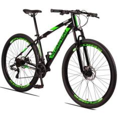 Imagem de Bicicleta Aluminum Raider 24V Aro 29 Index Freio a Disco, Preto, Verde