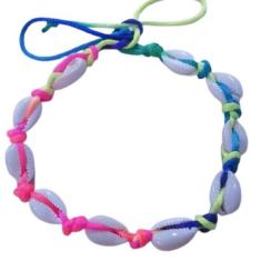Imagem de Colar Choker Búzios Cetim Colorido Neon