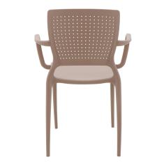 Imagem de Cadeira Tramontina Safira com Braços Camurça em Polipropileno e Fibra de Vidro