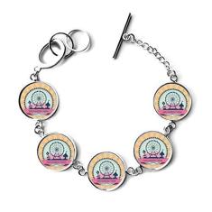Imagem de DIYthinker Amusement Park Pulseira preta com padrão de roda-gigante