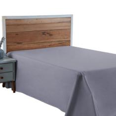 Imagem de Lençol Cama Casal 100% Algodão Sem Elástico Percal 300 Fios Hotel Pous