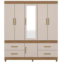Imagem de Guarda Roupa Casal 06 Portas Com Espelho 64720 Demobile