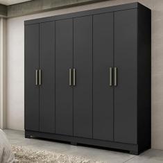 Imagem de Guarda Roupa 6 Portas com pés Paris Espresso Móveis