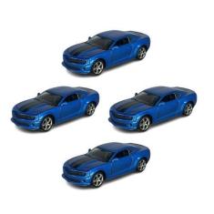 Imagem de Kit 4x Brinquedo Camaro Colecionável Azul - AP TOYS