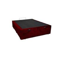 Imagem de Cama Box Baú Casal Suede Vermelho