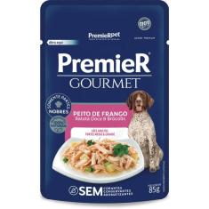 Imagem de Ração Úmida PremieR Gourmet Peito de Frango, Batata Doce e Brócolis para Cães Adultos de Porte Médio e Grande - 85 g