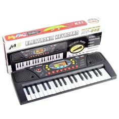 Imagem de Brinquedo teclado piano eletrônico infantil com microfone