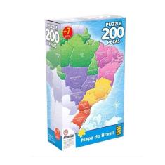 Imagem de Quebra cabeça 200 pçs mapa do brasil - Grow 3936